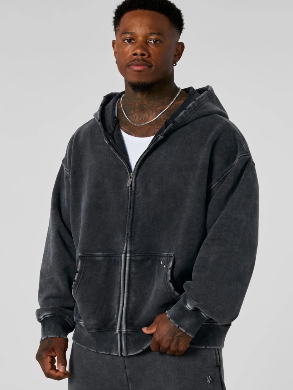 YoungLA 5102 - ELEVATED ESSENTIALS - ZIP-UPS black small